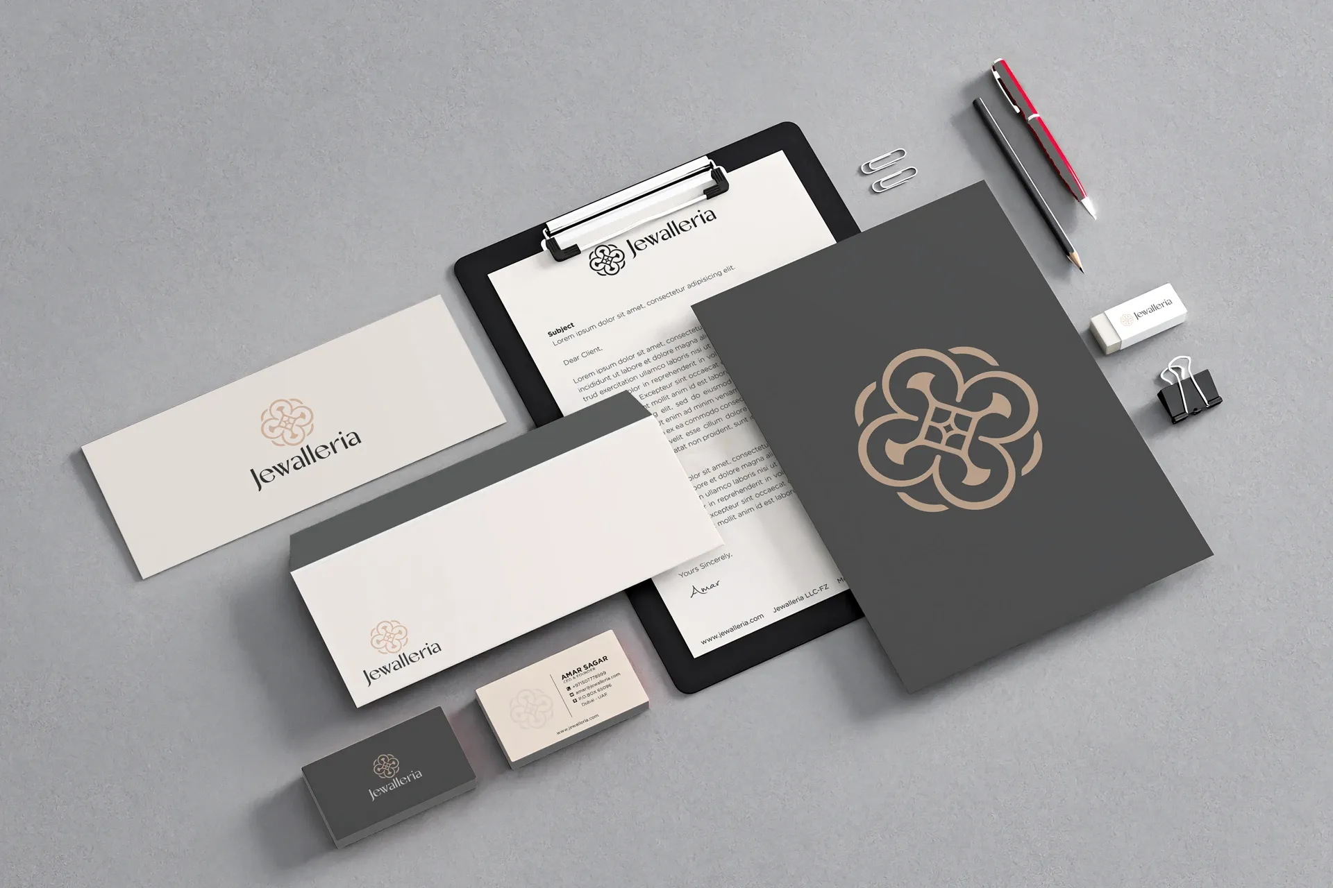 Brand identity stationery design