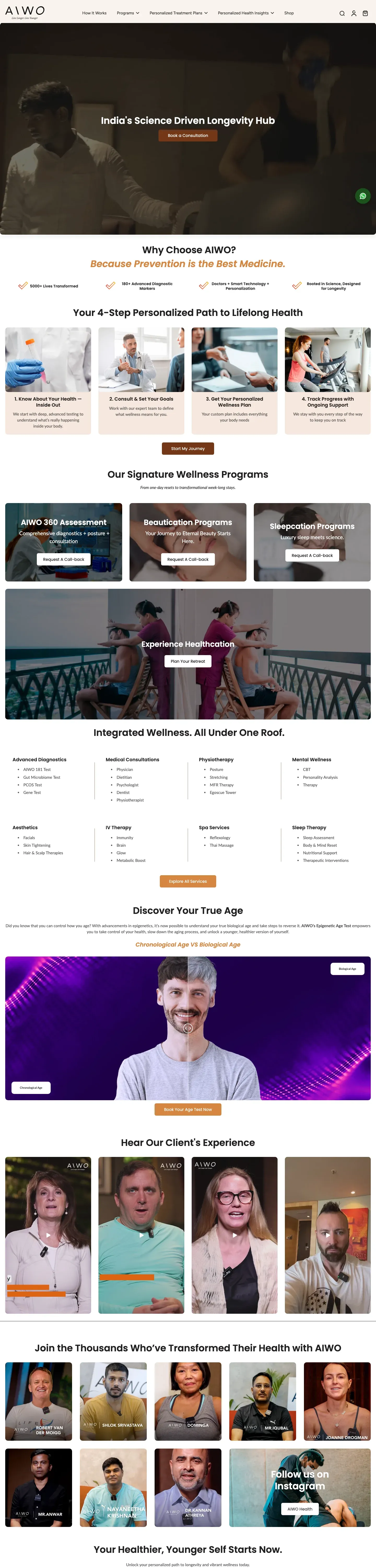 AIWO website home page