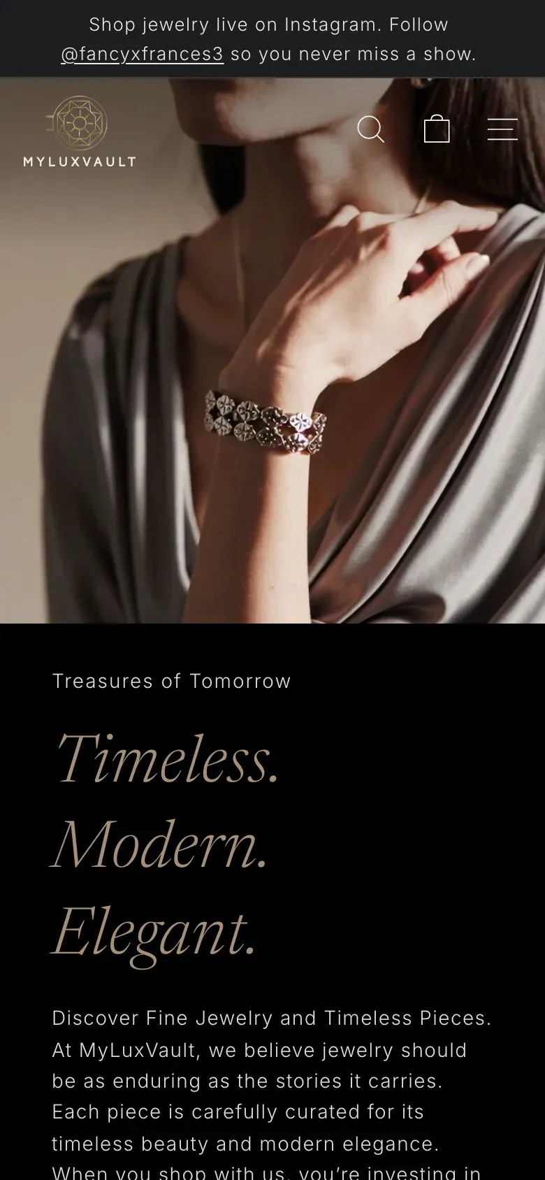 MyLuxVault website on a phone (1)