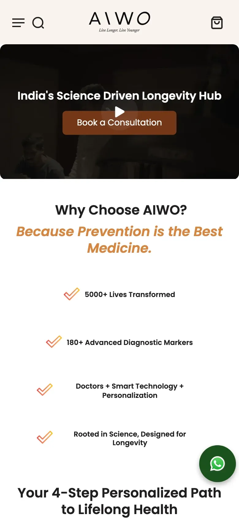 AIWO website on a phone (1)