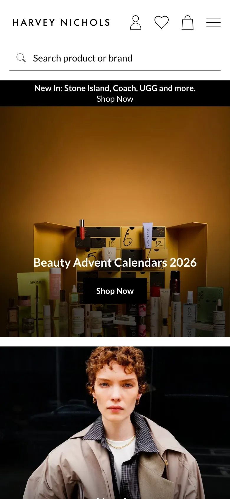 Harvey Nichols website on a phone (2)