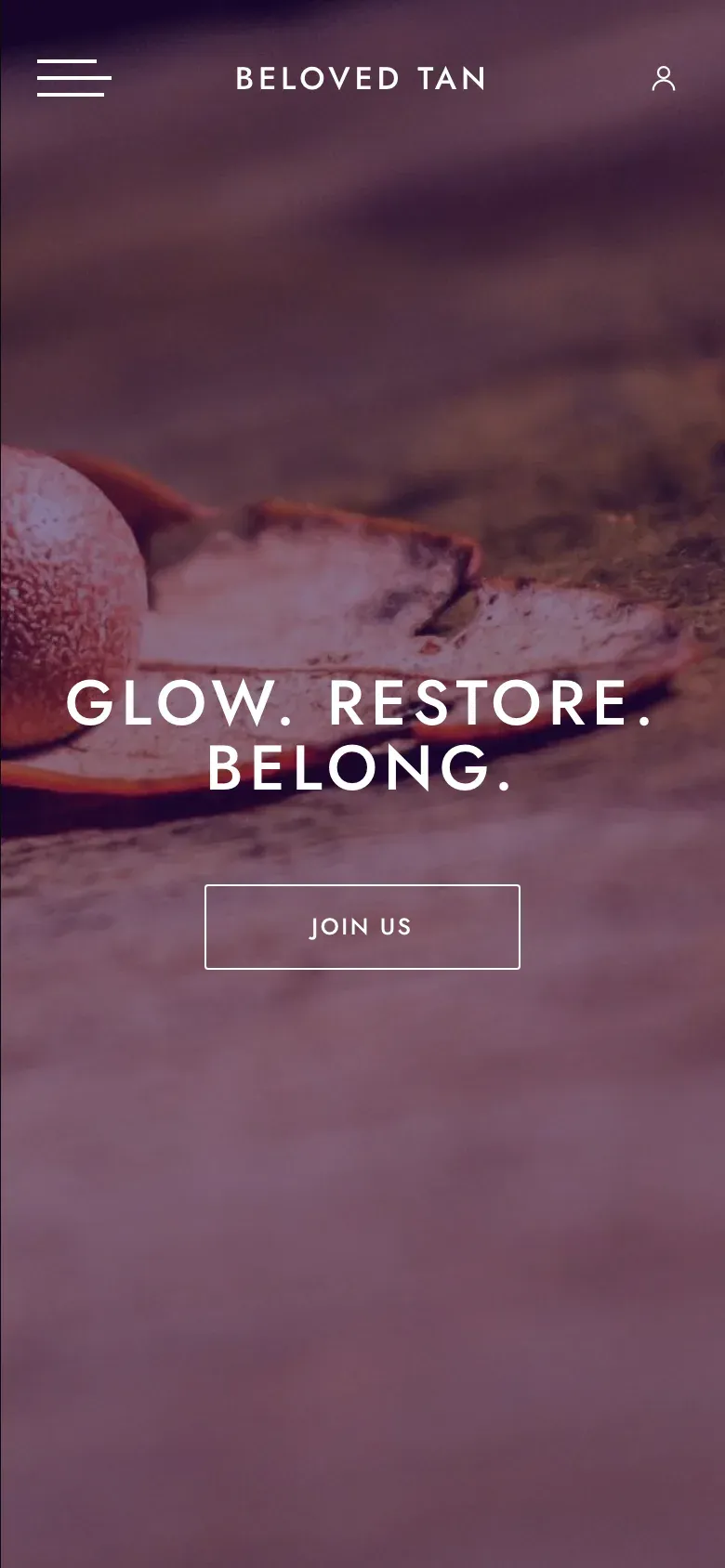 Beloved Tan website on a phone (1)