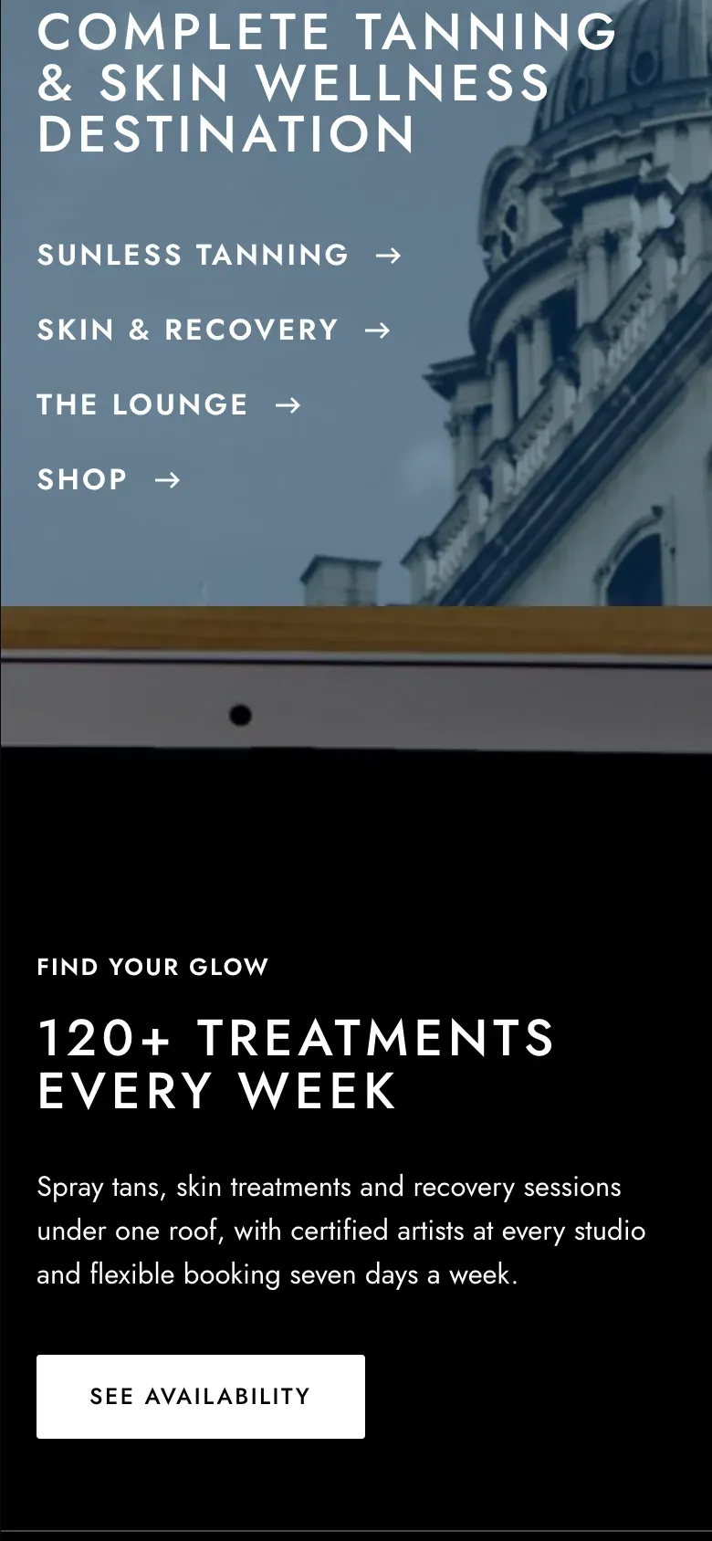 Beloved Tan website on a phone (2)