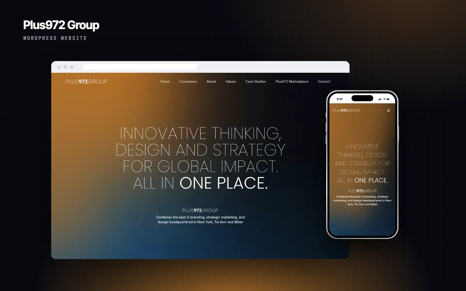 Plus972 Group website design