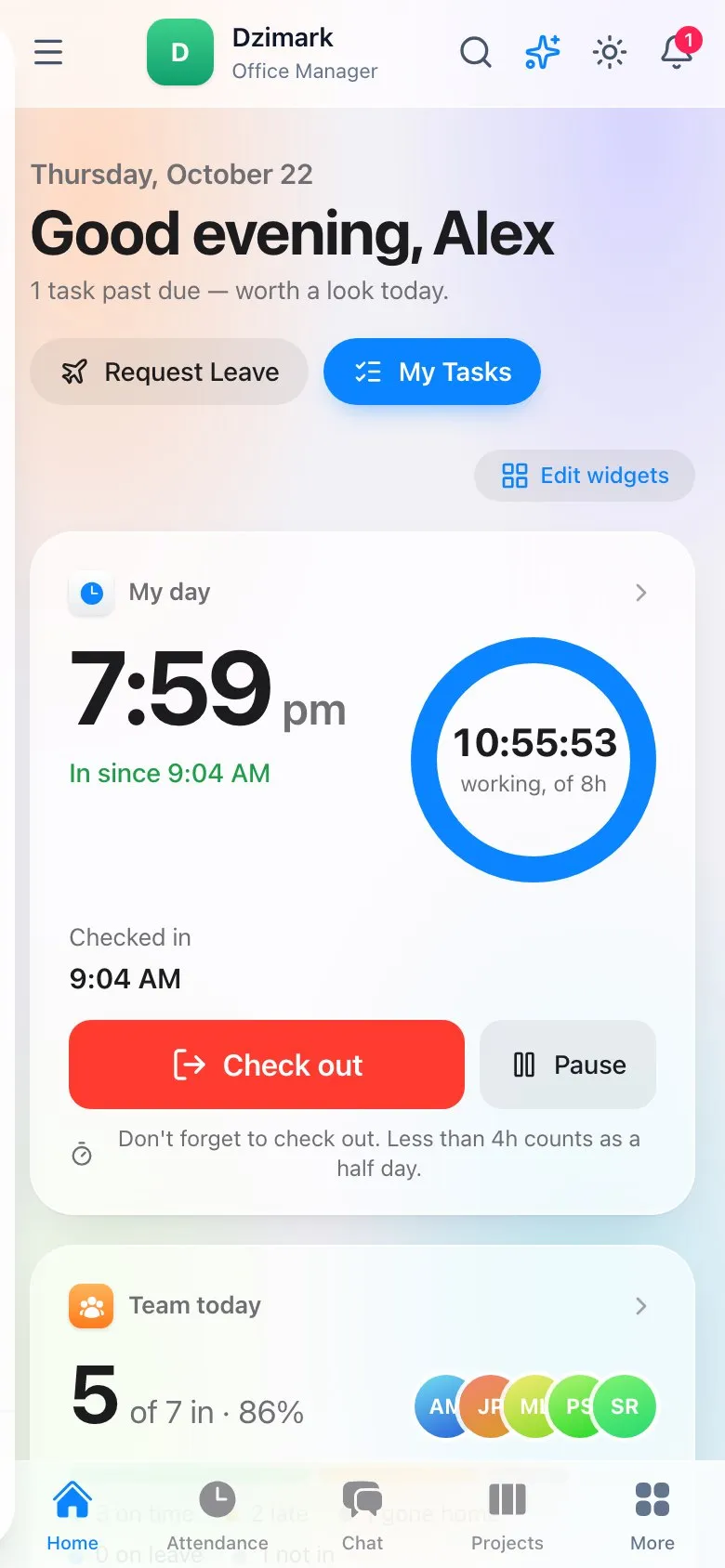 Office Manager mobile app